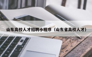 山东高校人才招聘小程序（山东省高校人才）