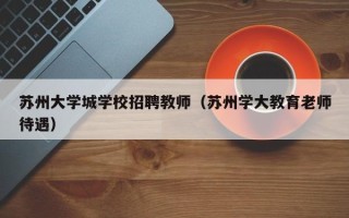 苏州大学城学校招聘教师（苏州学大教育老师待遇）