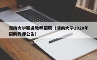 湖南大学新进教师招聘（湖南大学2020年招聘教师公告）