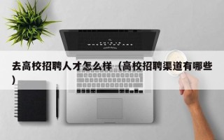 去高校招聘人才怎么样（高校招聘渠道有哪些）