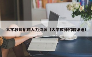 大学教师招聘人力资源（大学教师招聘渠道）