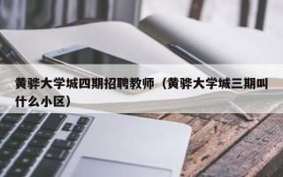黄骅大学城四期招聘教师（黄骅大学城三期叫什么小区）