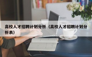 高校人才招聘计划分析（高校人才招聘计划分析表）