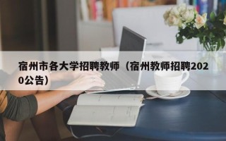 宿州市各大学招聘教师（宿州教师招聘2020公告）