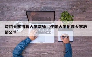 沈阳大学招聘大学教师（沈阳大学招聘大学教师公告）