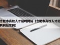 合肥市高校人才招聘网站（合肥市高校人才招聘网站官网）